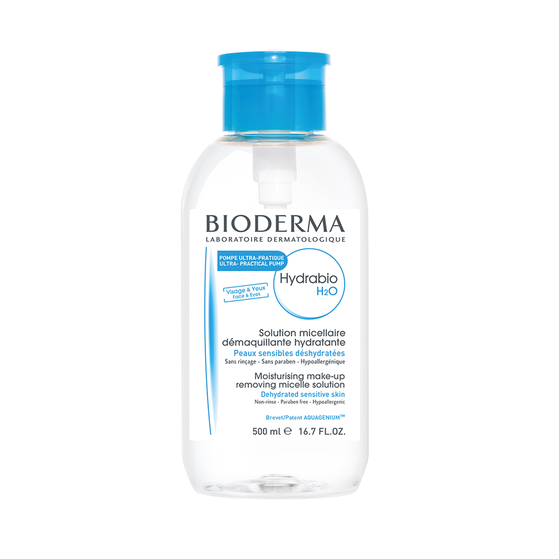 Bioderma Hydrabio H2O Solução Micelar Pump Reverse 500ml