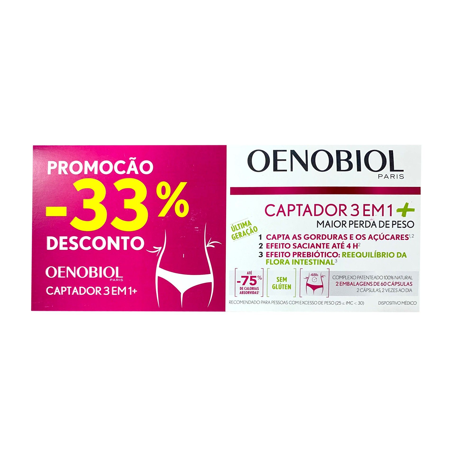Oenobiol Captador 3em1+ 2x60 Cápsulas
