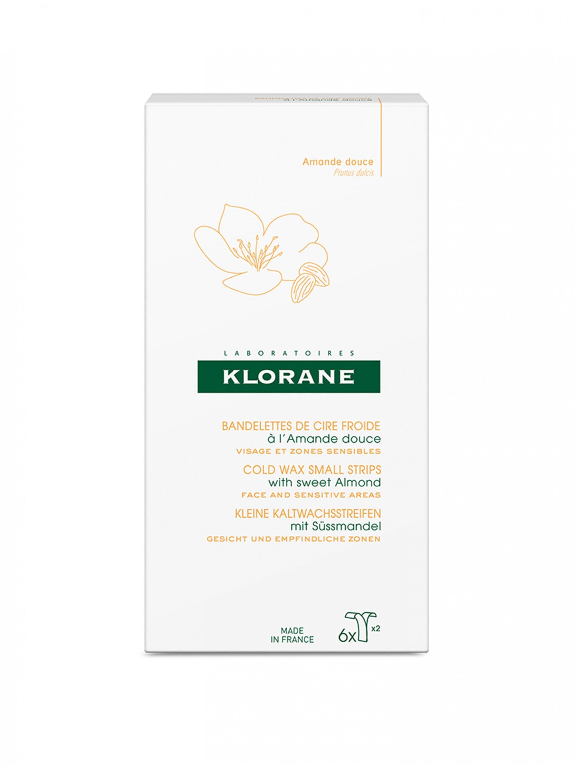 Klorane Cera Depilatória A Frio Rosto + Zonas Sensíveis 6uni