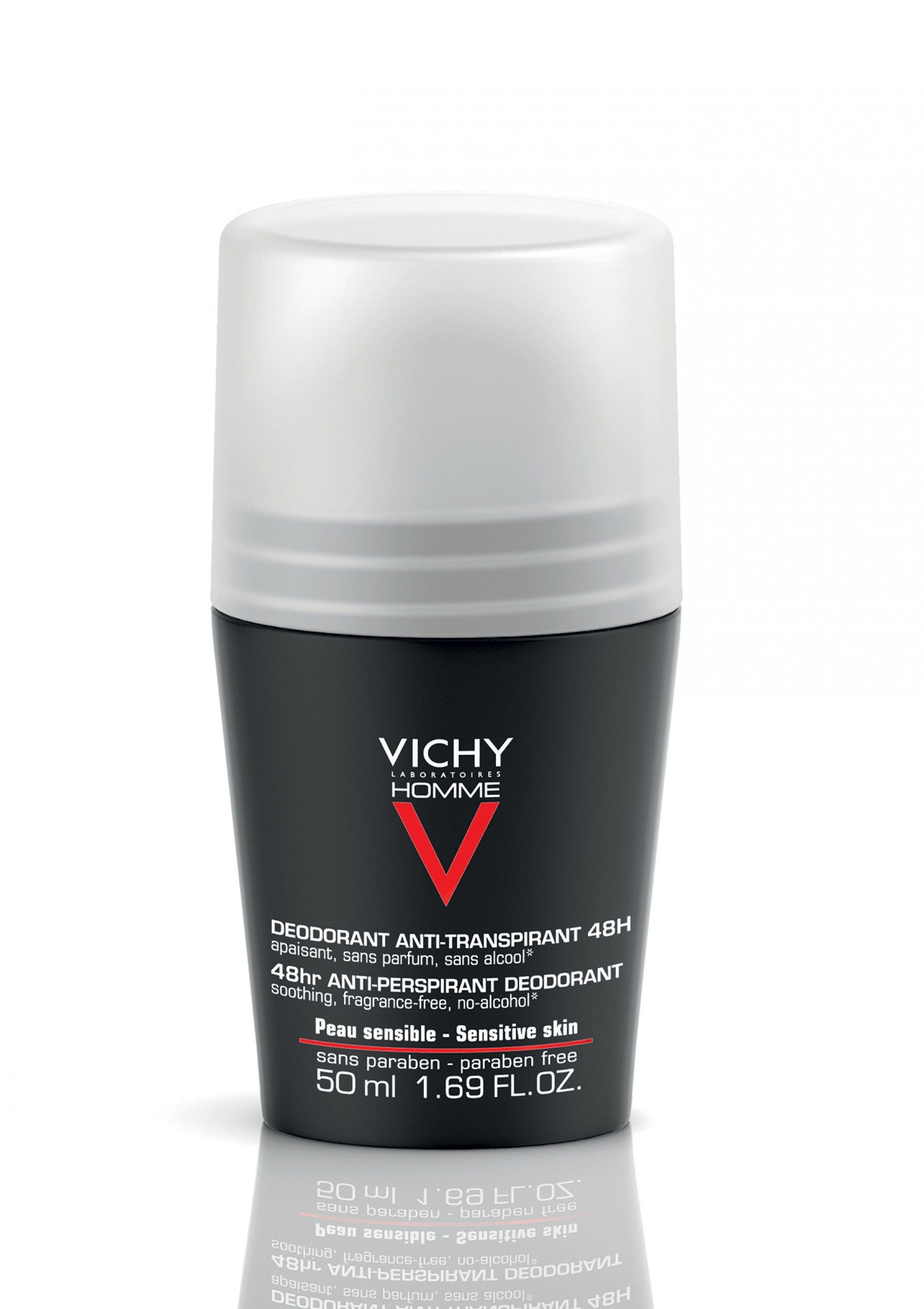 Vichy Homme Deo Roll On Pele Sensível 48h 50ml