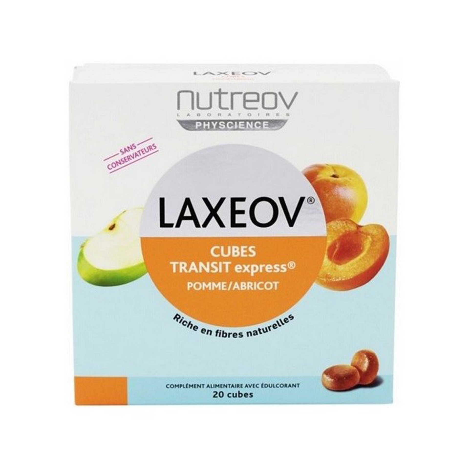 Laxeov Cubos Maca/Alperce X 20 cubos mastigáveis