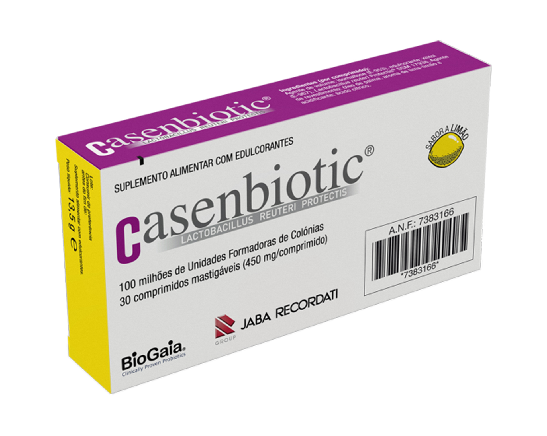 CasenBiotic Comprimidos Mastigáveis Limão 30 unidades