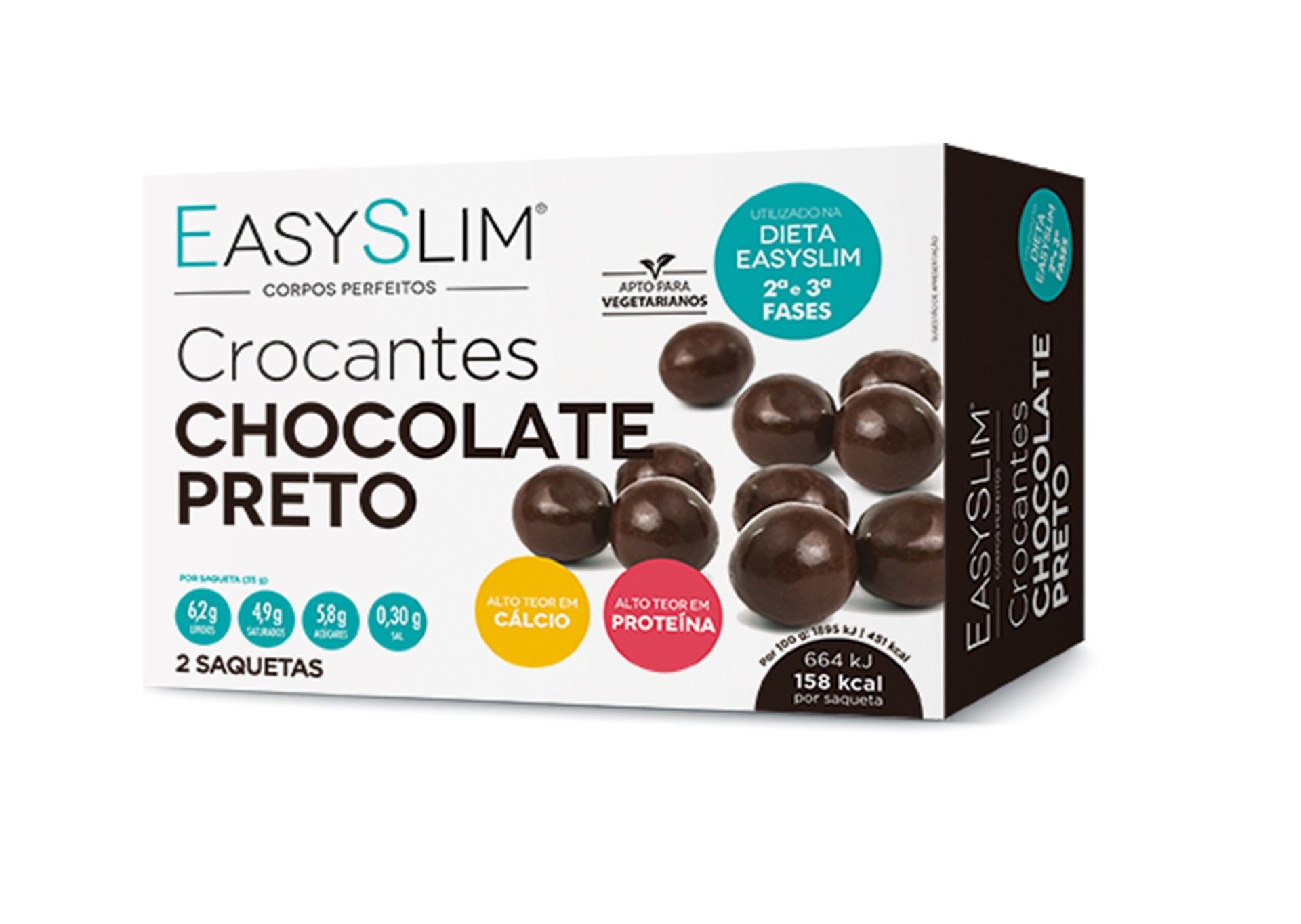 Easyslim Bolas Crocantes Chocolate Negro 2x35g