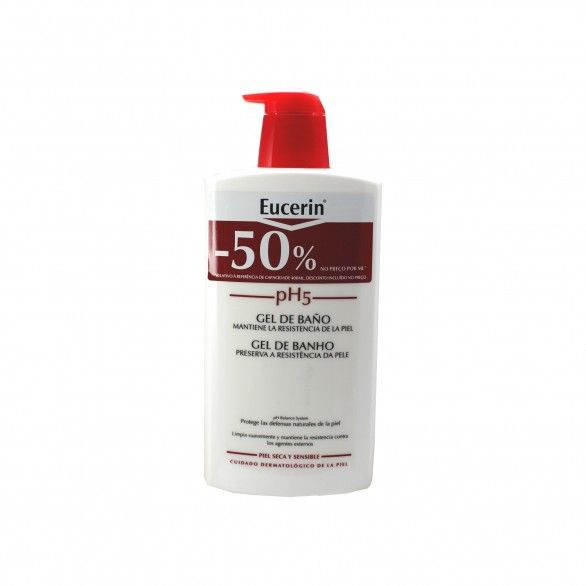 Eucerin pH5 Gel de Banho para Pele Sensível 1l com Desconto de 50%