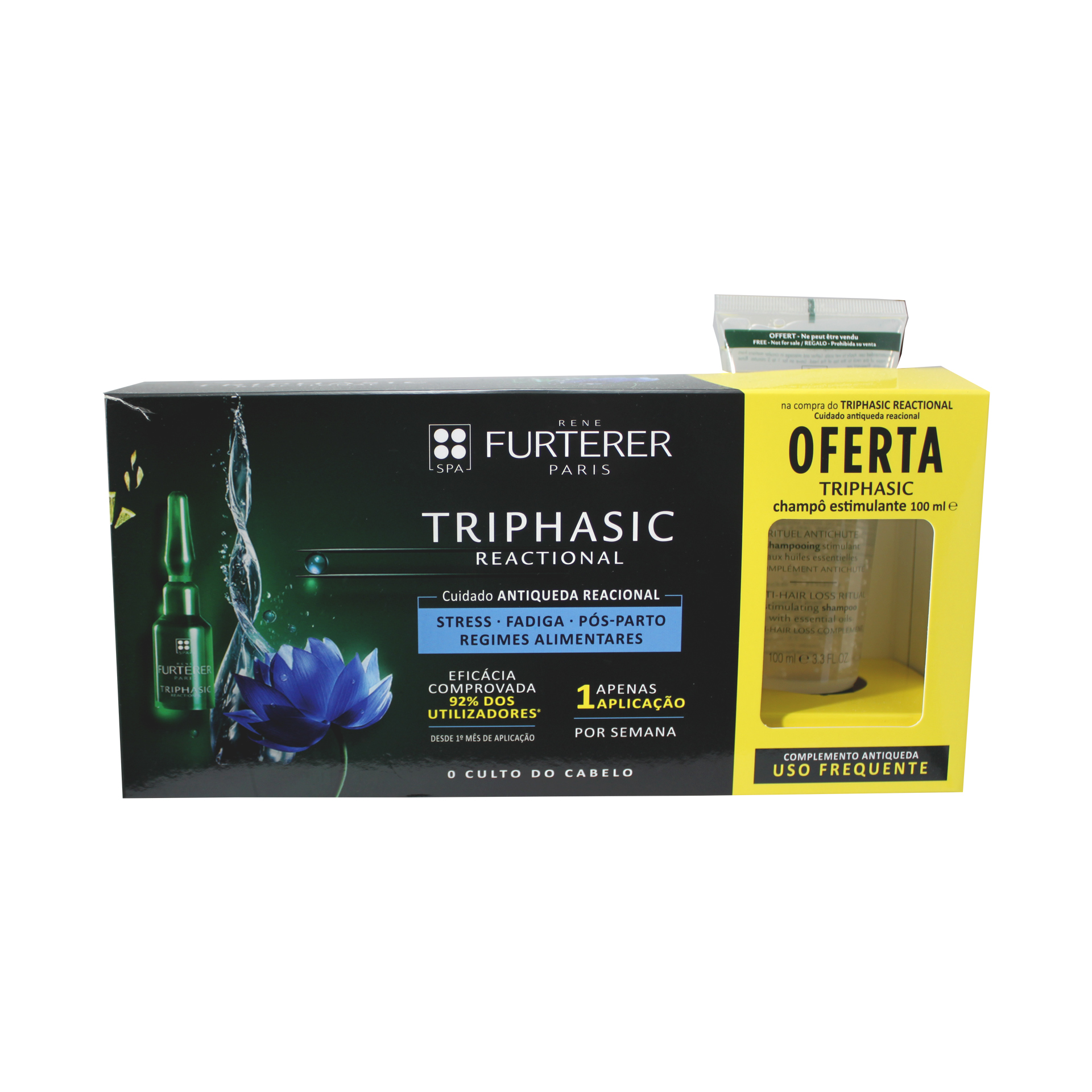 René Furterer Triphasic Reacional 12x5ml + Champô Anti-Queda 100ml