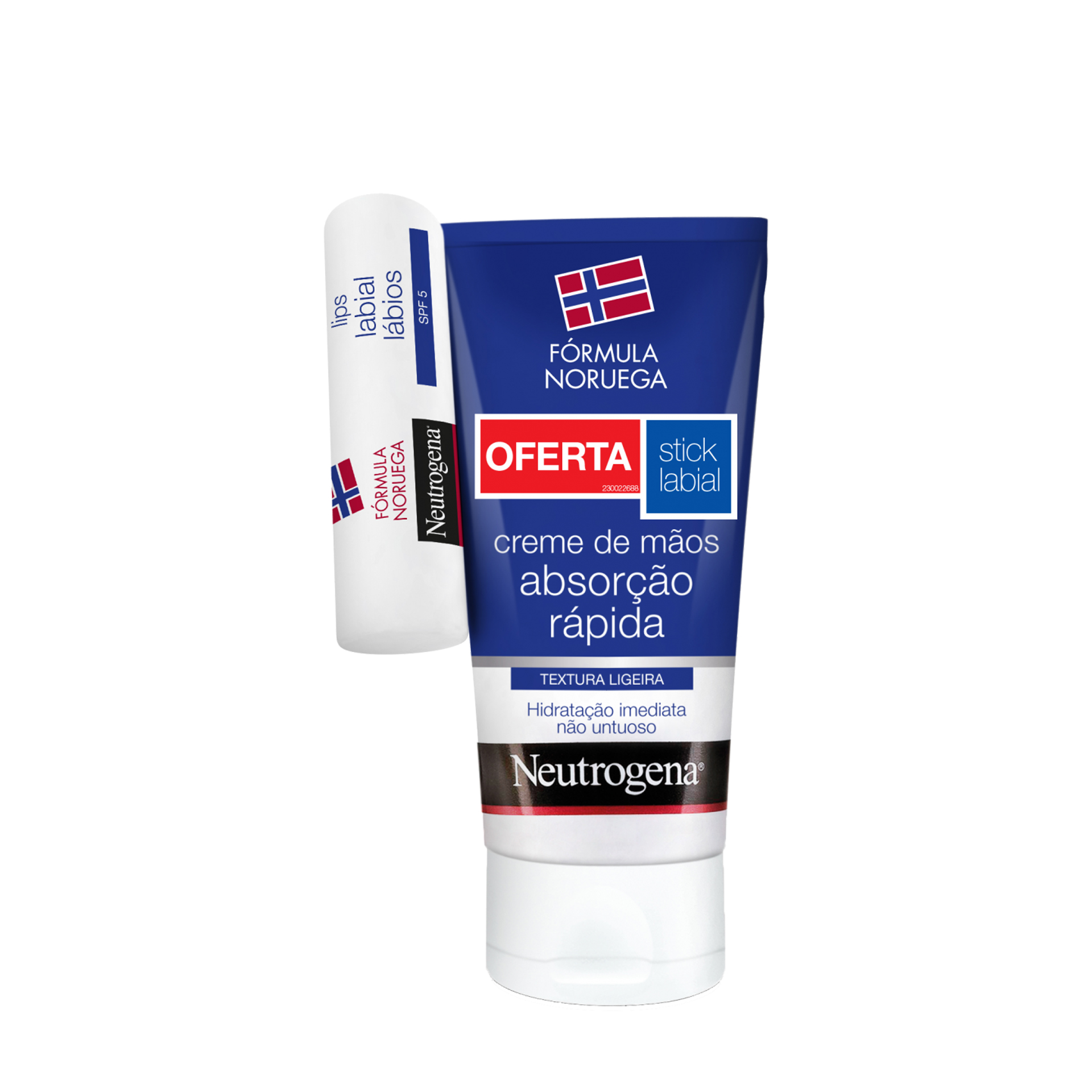 Neutrogena Creme de Mãos Absorção Rápida 75ml + Stick Labial 4,8g