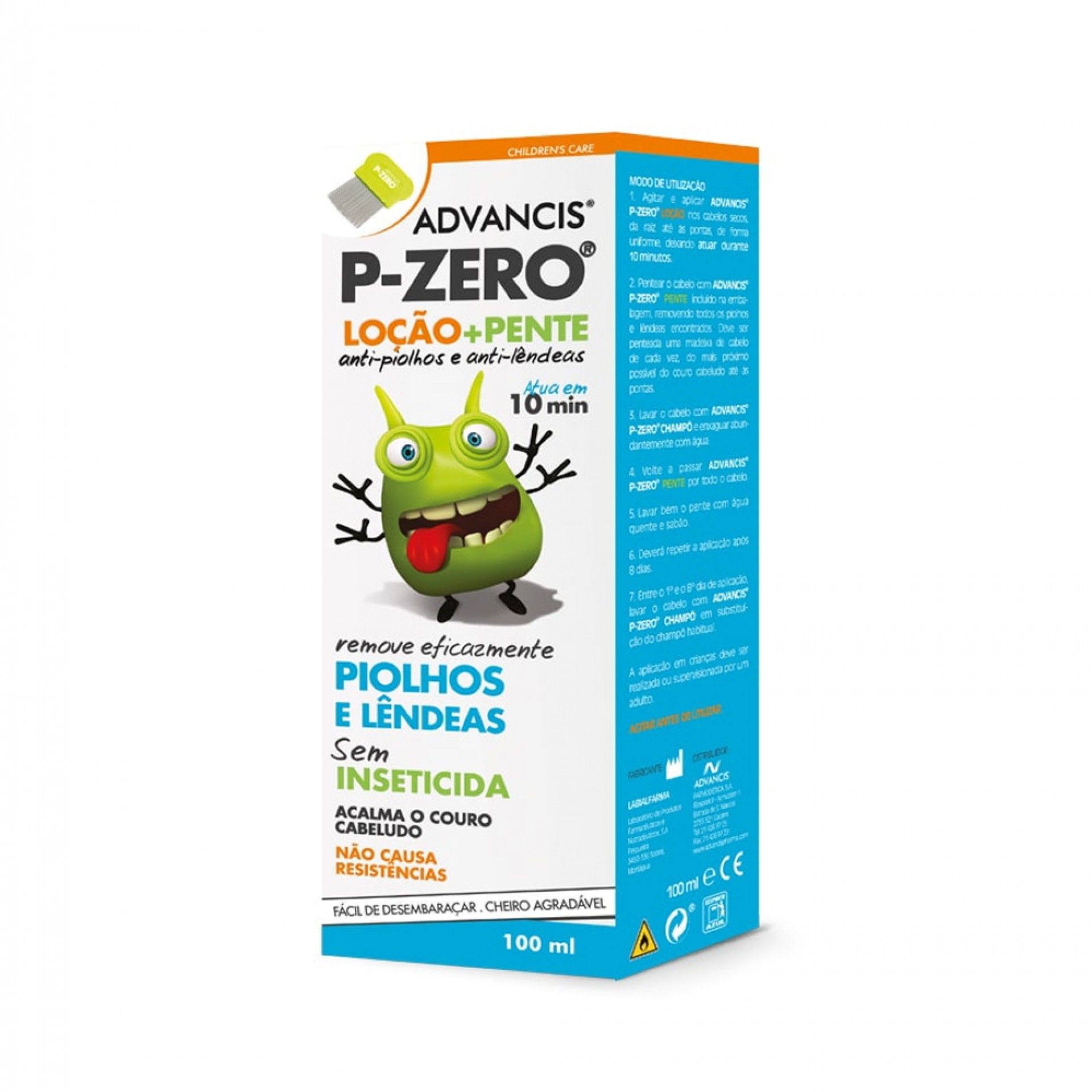 Advancis P-Zero Loção Piolhos 100ml + Pente
