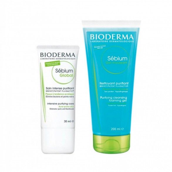Bioderma Pack Facial Sbium Global 30ml + Gel Moussant 200ml