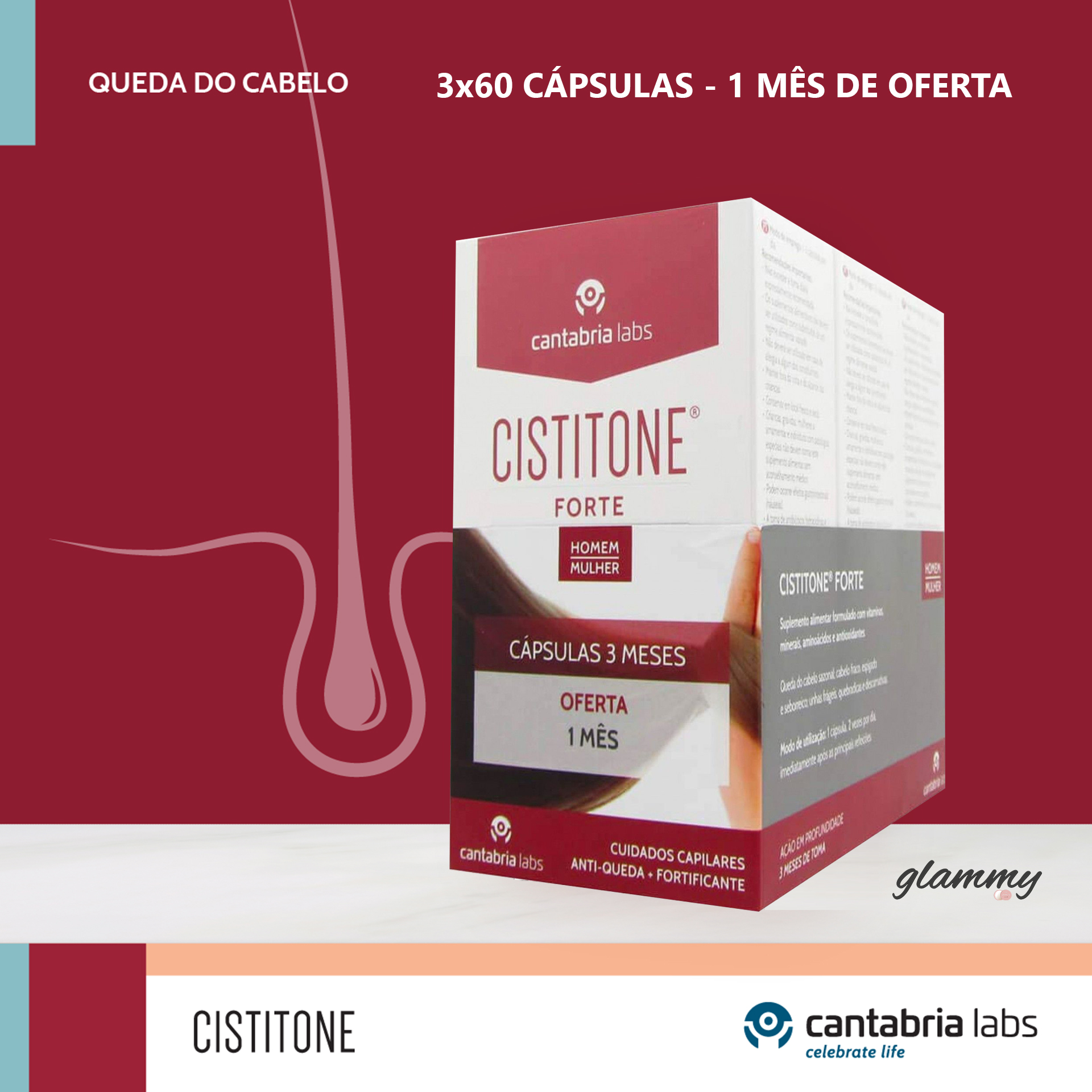 Cistitone Forte 3x60 Cápsulas Gratis 1 Paquete