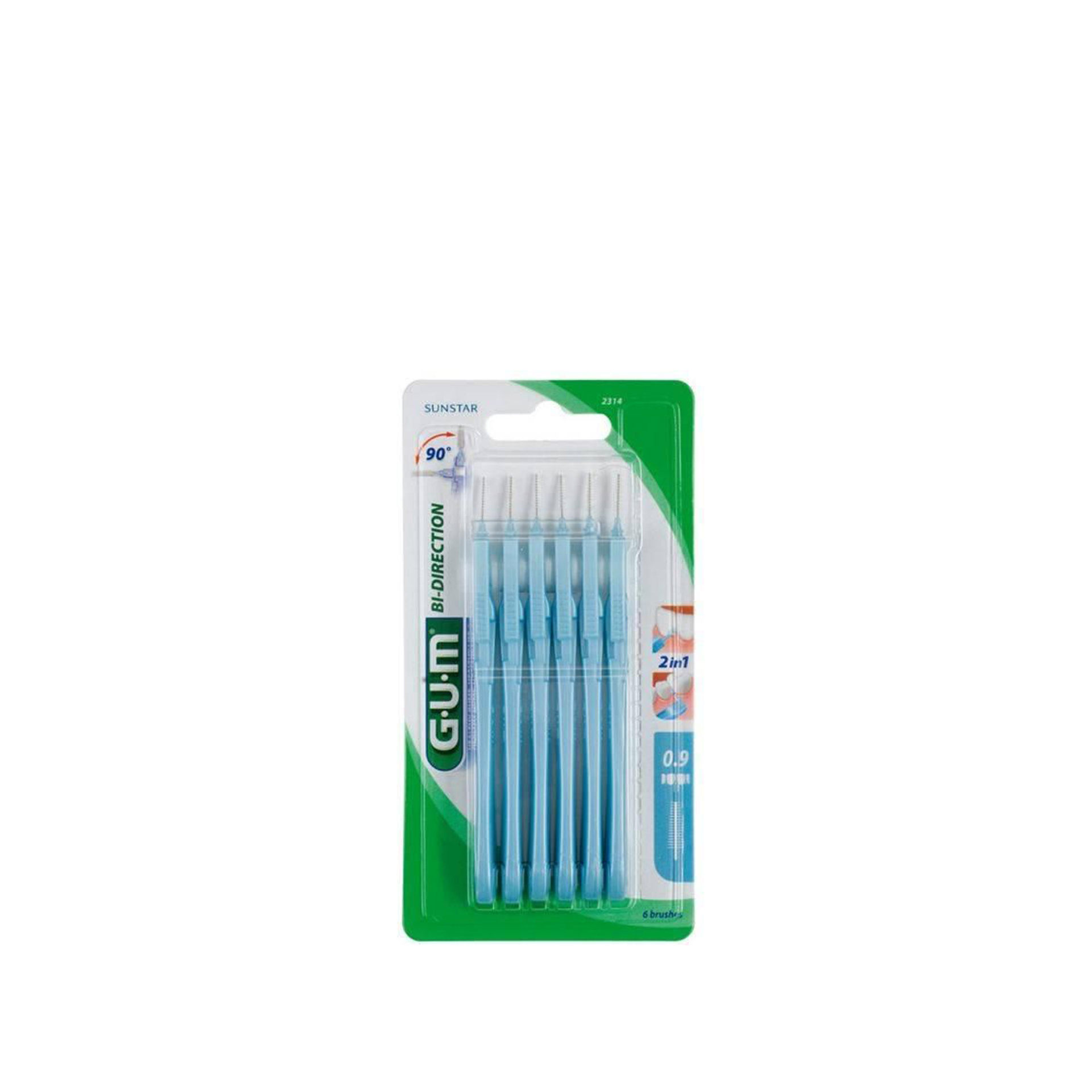 Gum Trav-Ler 2614 Escovilhão Bi-Direction Fino Cónico 6unidades