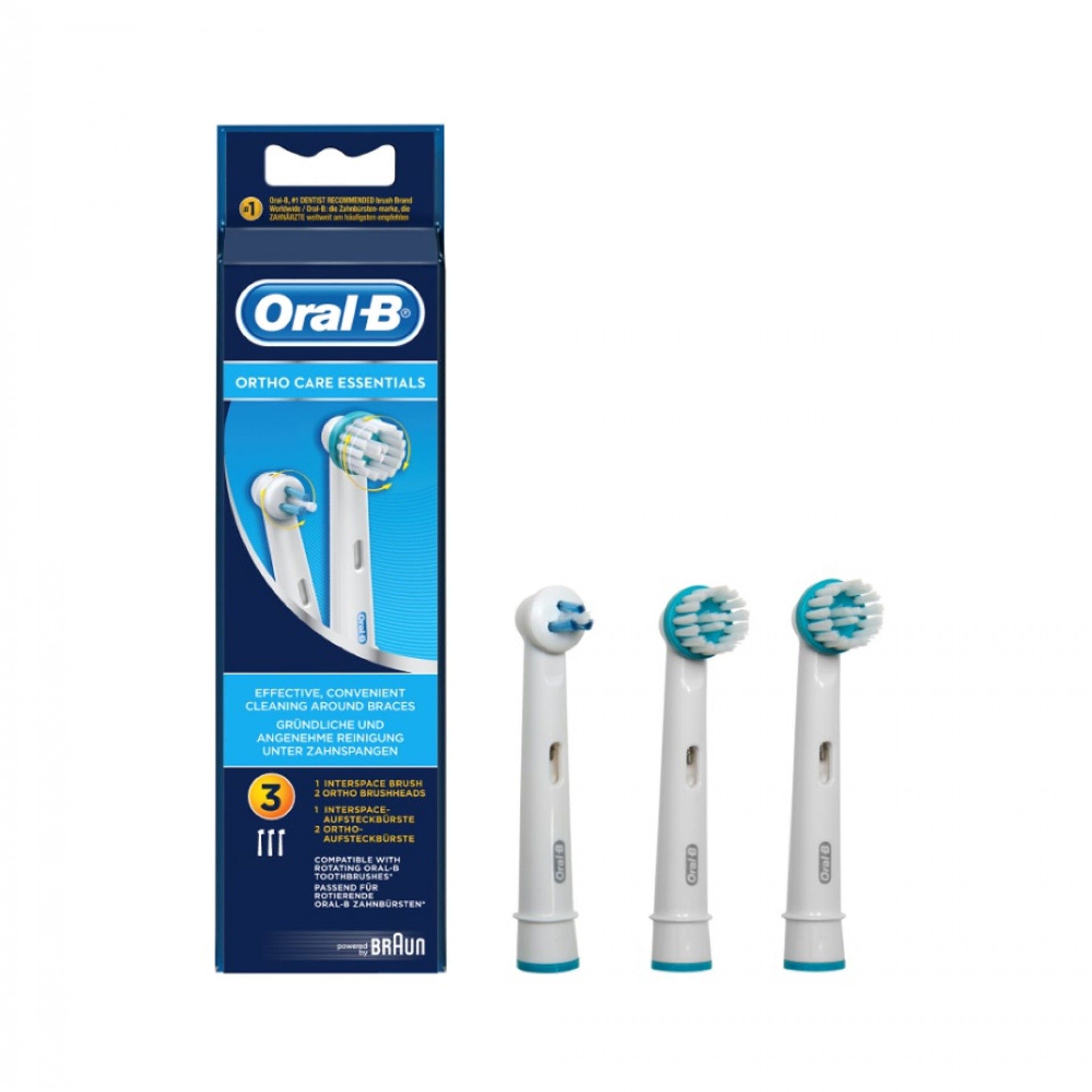 Oral-B Ortho Care Recarga Escova Elétrica 3 Unidades