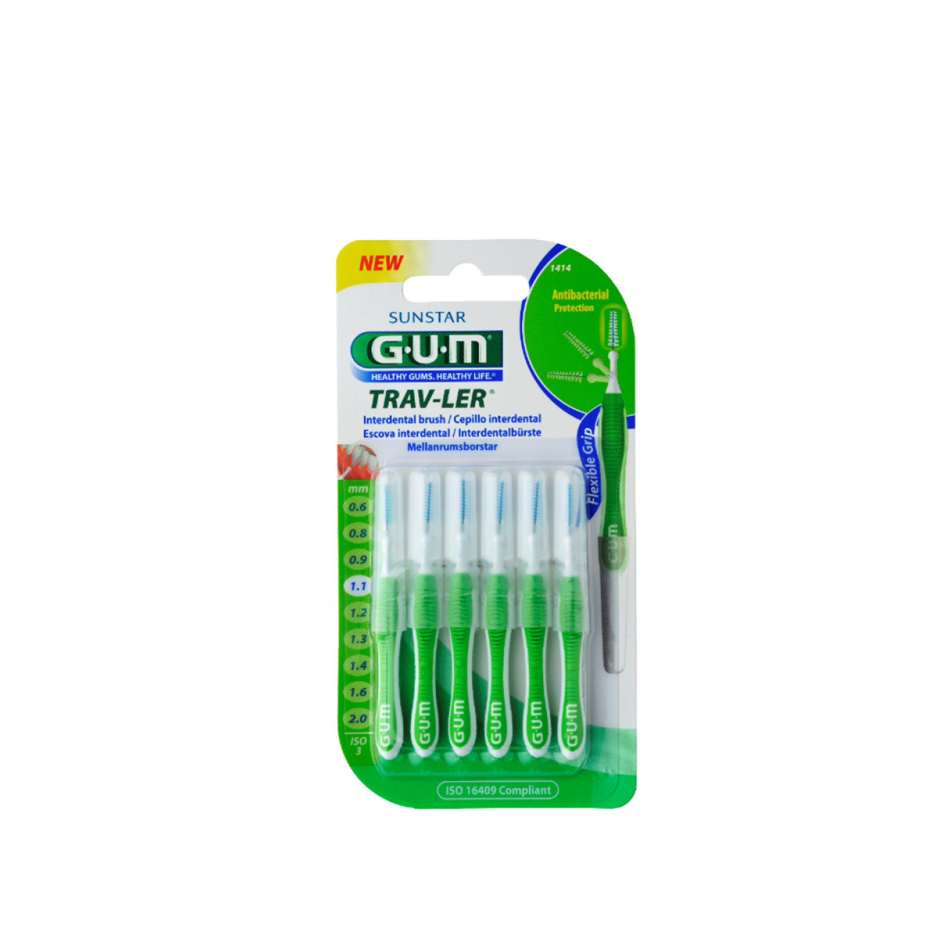 Gum Trav-Ler 1414 Escovilhão Cónico 1,1mm 6unidades