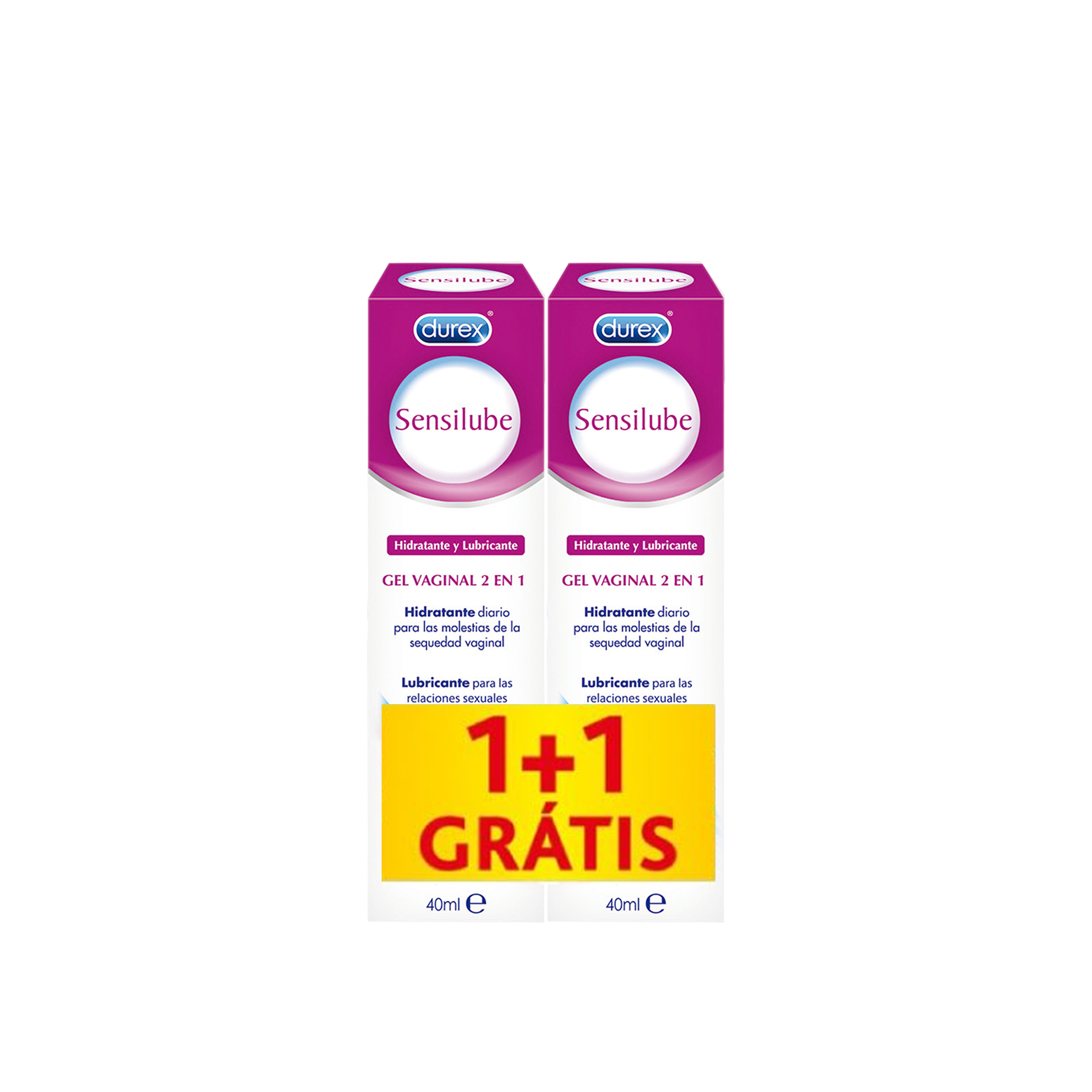 Durex Sensilube Duo Fluido Lubrificante Vaginal 2 x 40 ml com Oferta de 2ª Embalagem