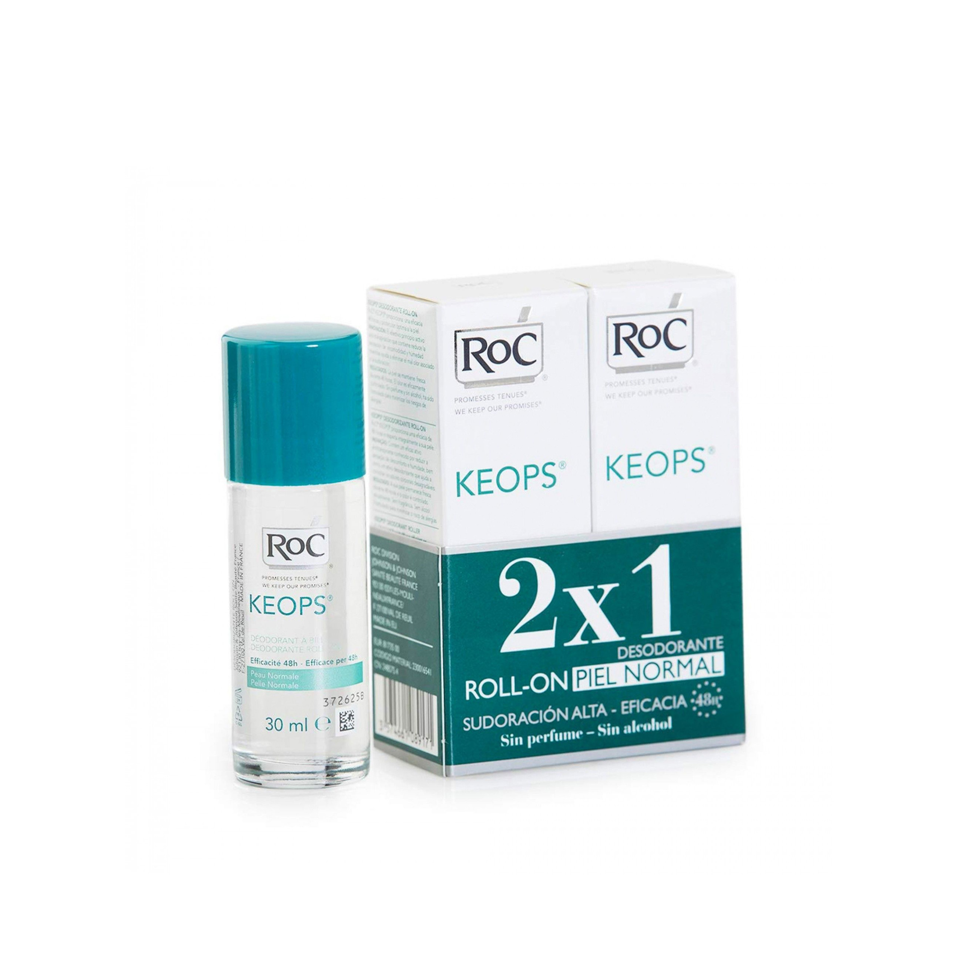 Roc Keops Desodorizante Roll-On 48h 2x30ml