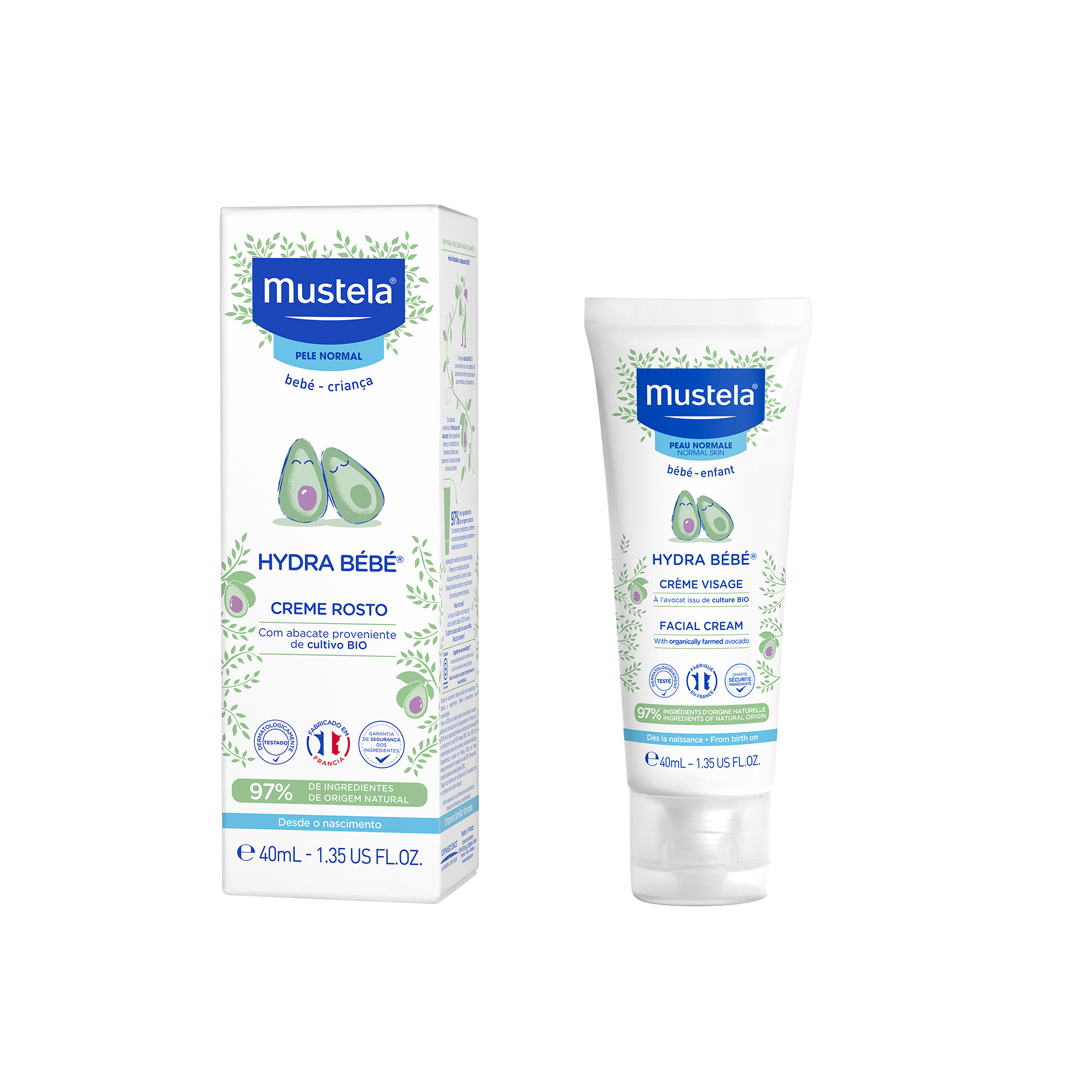 Mustela Hydra Bebé Creme de Rosto 40ml