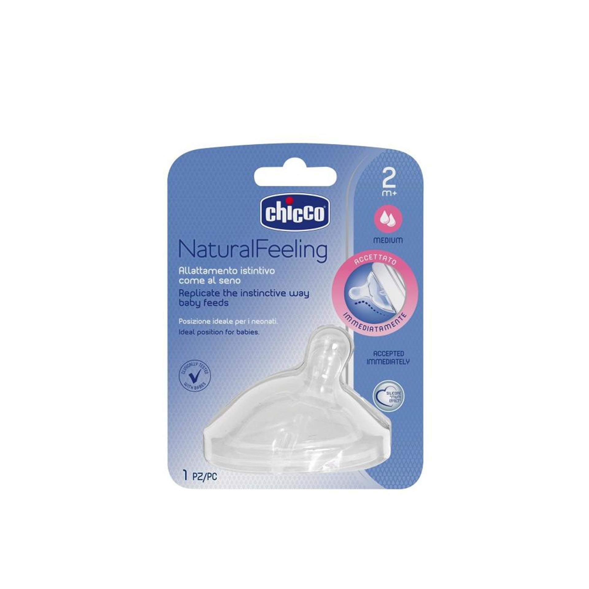 Chicco Tetina Silicone NaturalFeeling 2m+