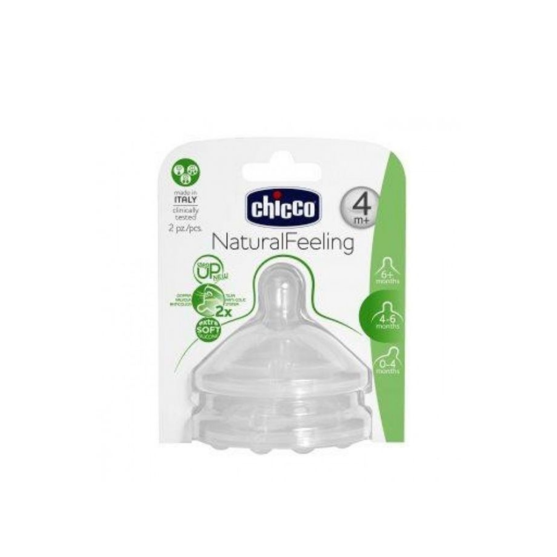 Chicco Tetina Silicone NaturalFeeling 4m+ x2