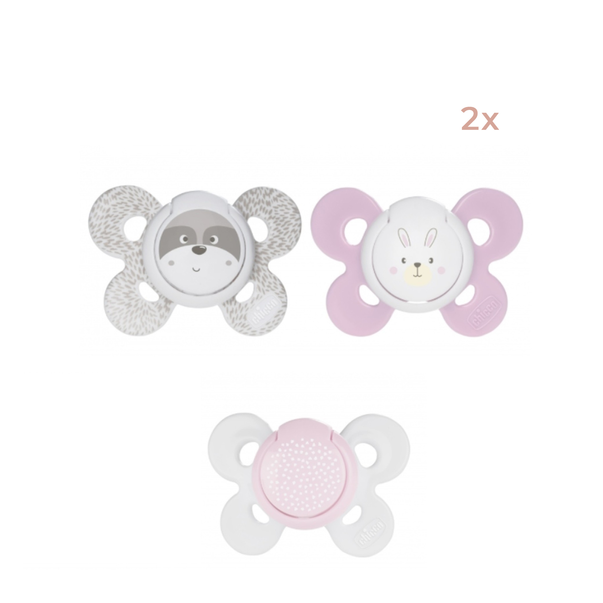Chicco Chupeta Silicone Physio Comfort Girl 0-6m 2x