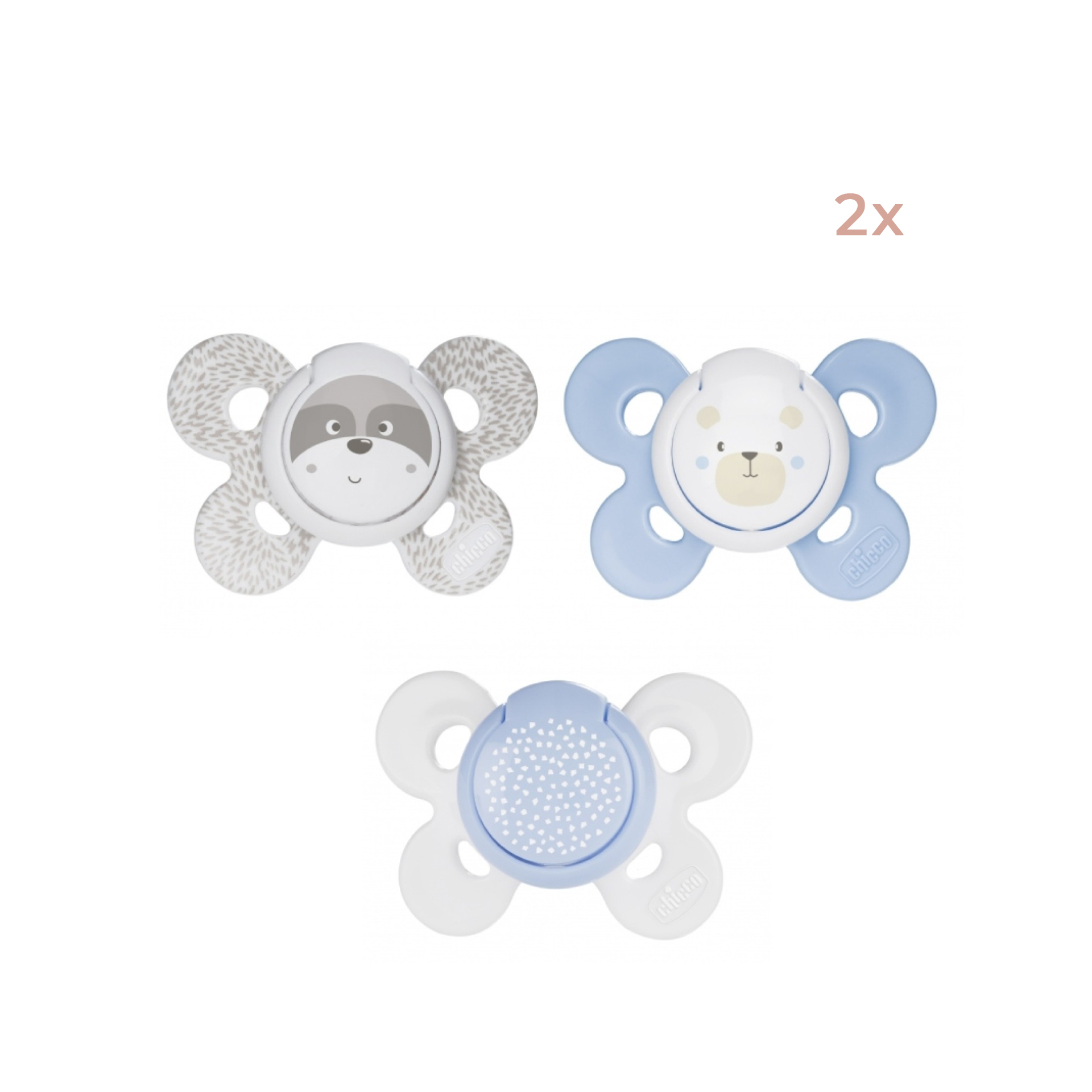 Chicco Chupeta Silicone Physio Comfort Boy 0-6m 2x