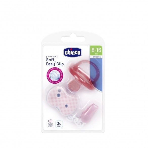 Chicco Chupeta Physio Soft Silicone e Clip 6-16m
