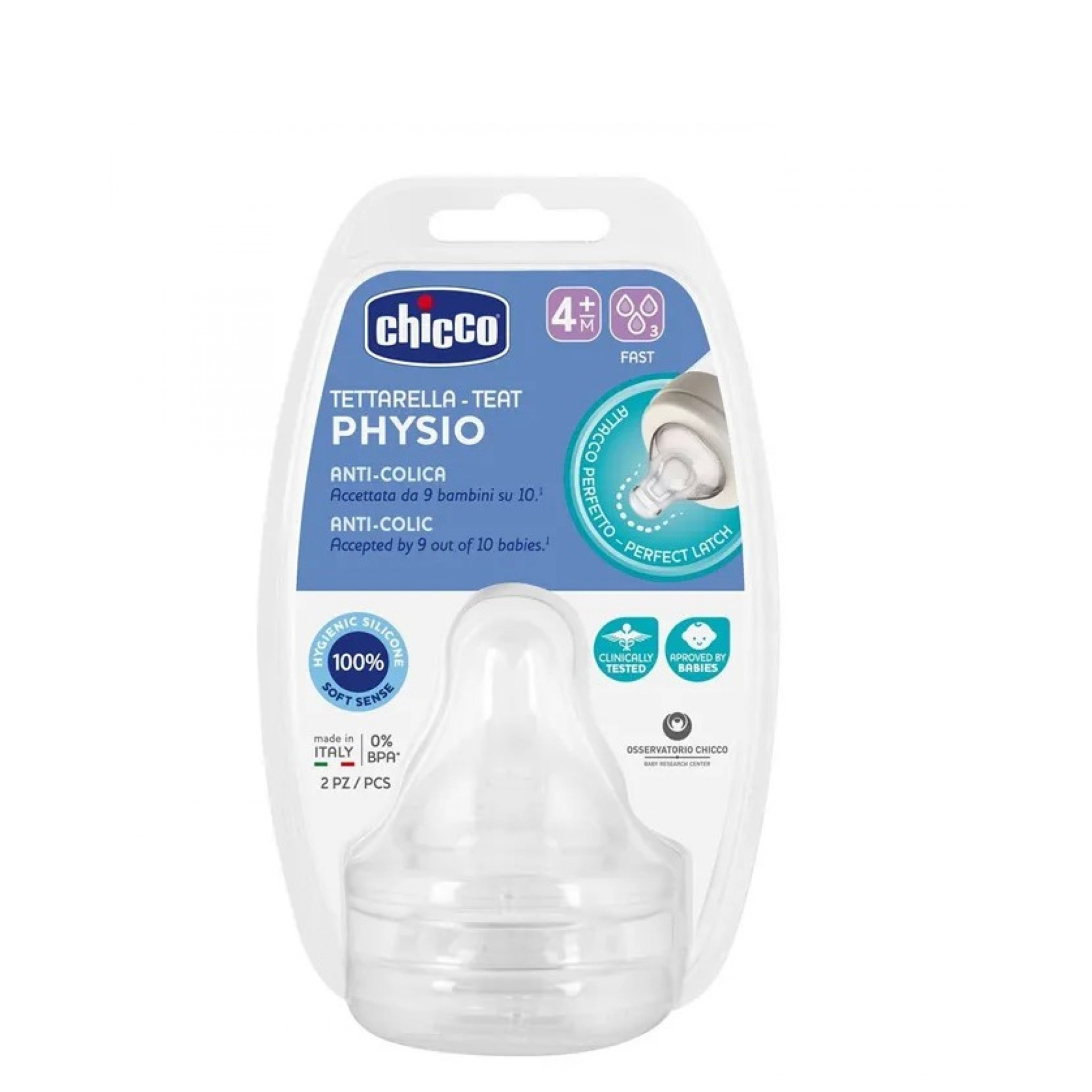 Chicco Tetina P5Silicone Papa 6m+ 2 Unidades