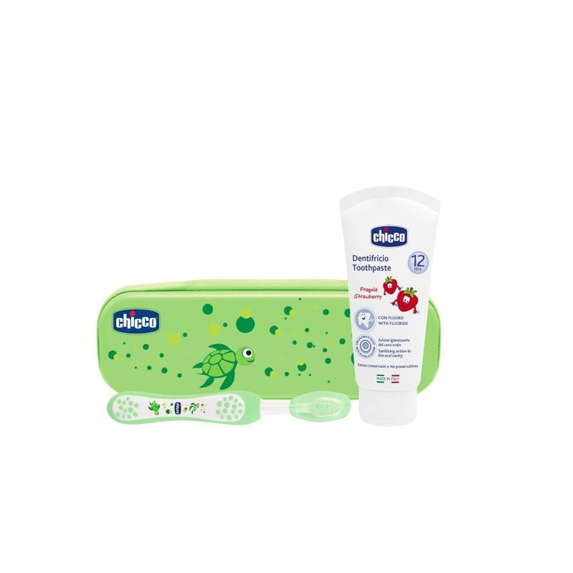 Chicco Estojo Higiene Oral Verde 12m+