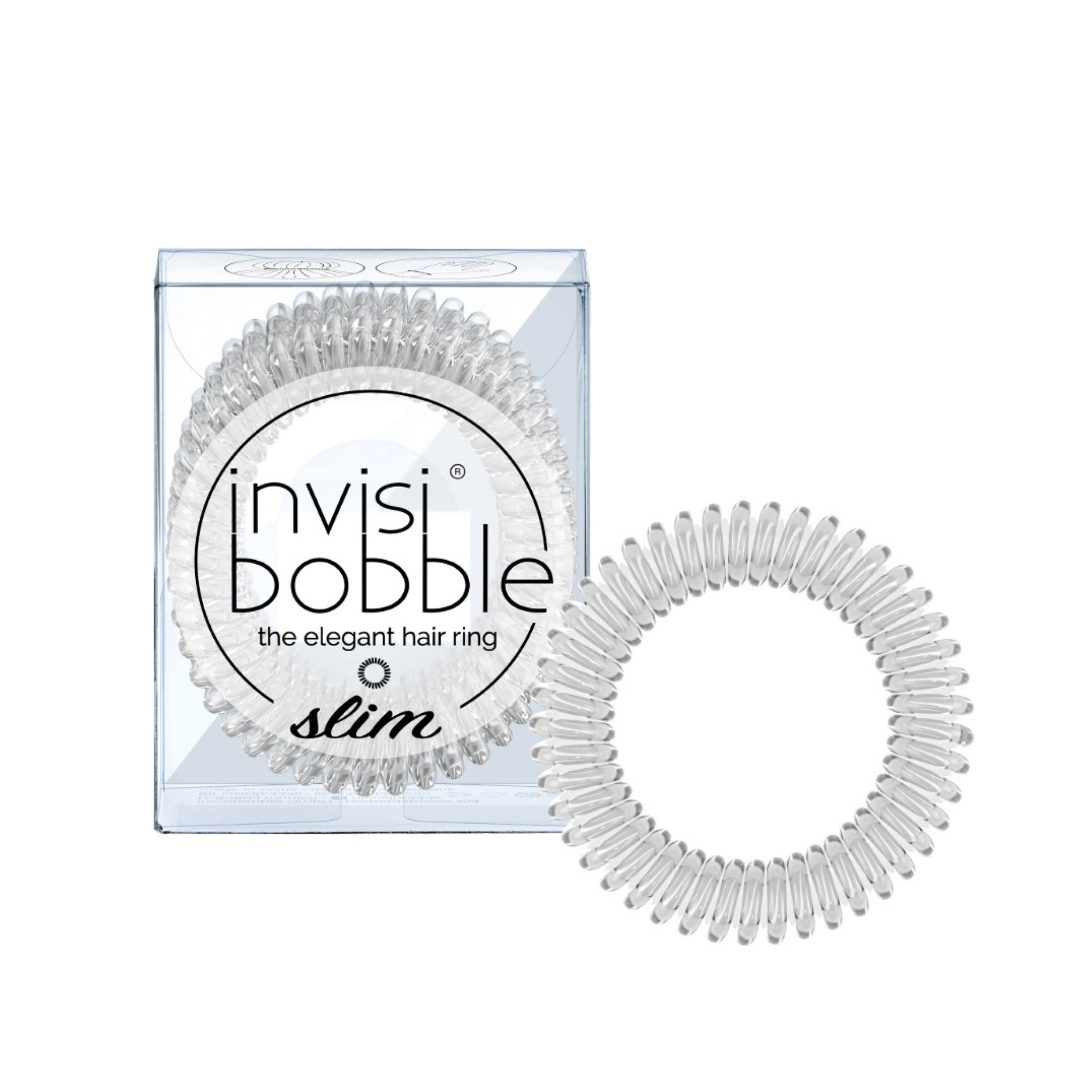 Invisibobble Slim Crystal Clear Elástico Incolor x3