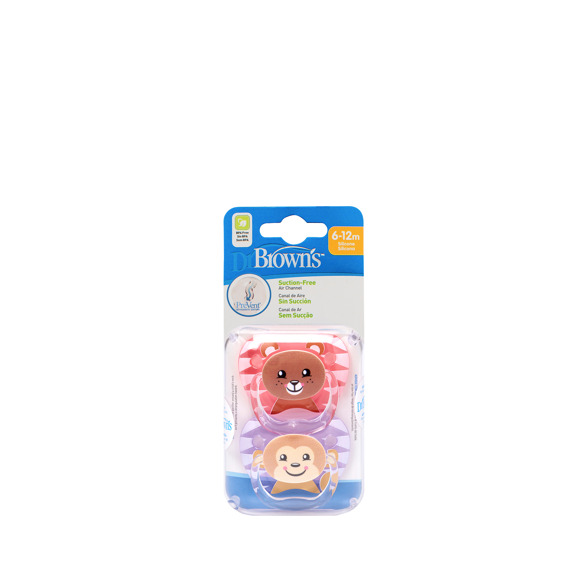 Dr Browns 2 Chupetas Prevent Girl 6-12m