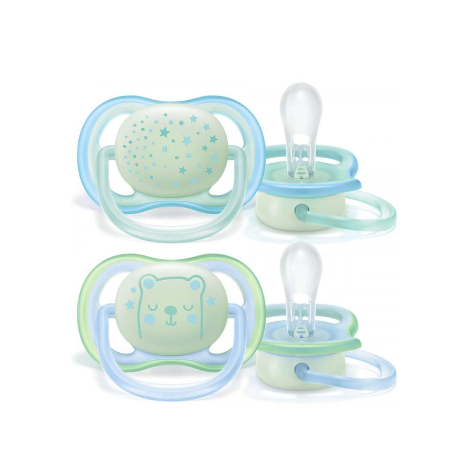 Philips Avent 2 Chupetas Ultra Air Night Boy 0-6m