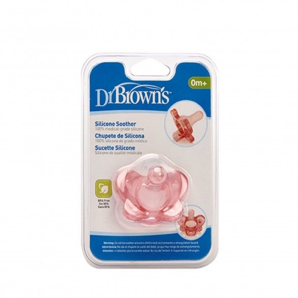 Dr Browns Chupeta Silicone Rosa 0-6m