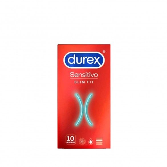 Durex Slim Fit Sensitivo Preservativos x10