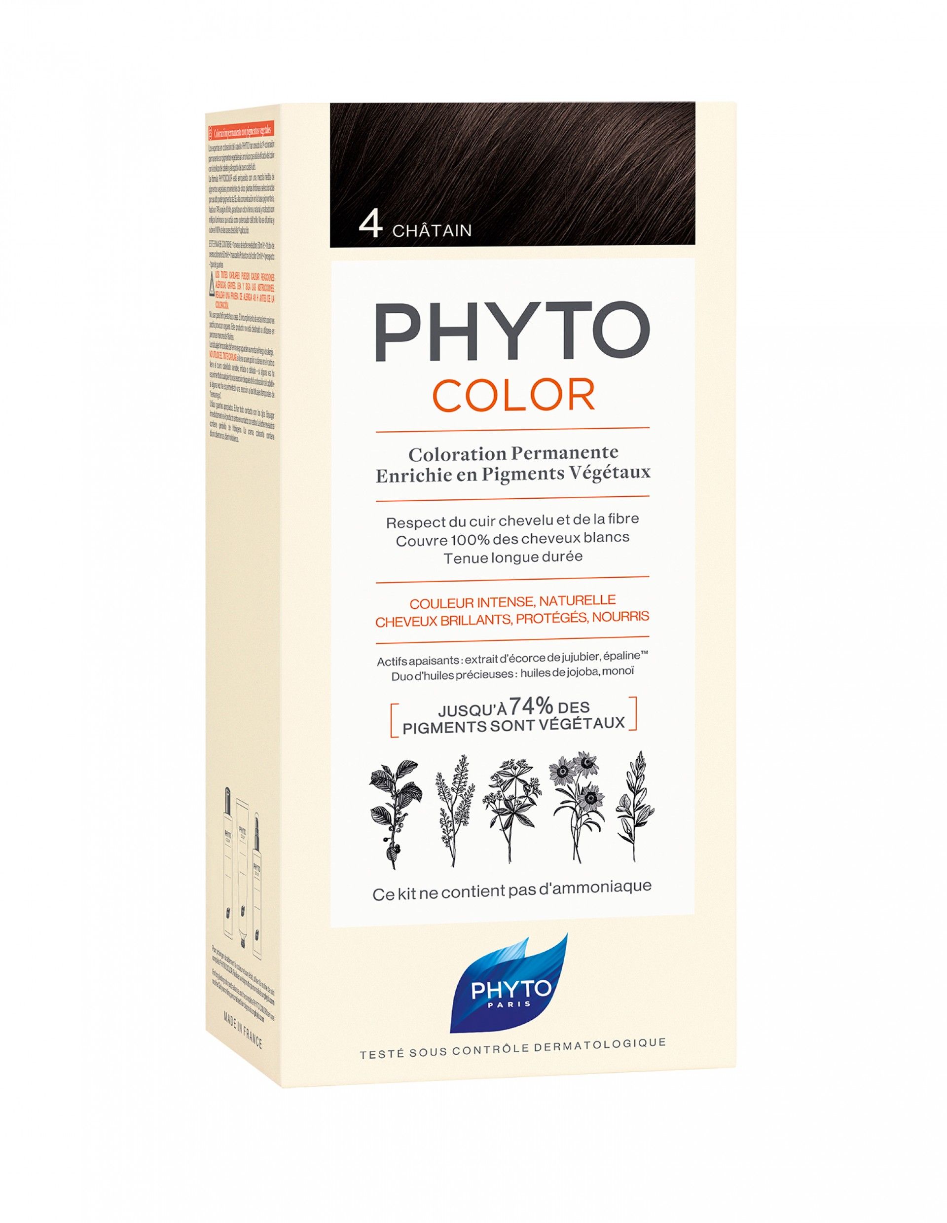 Phyto Phytocolor Coloração Permanente Tom 4 Castanho Escuro