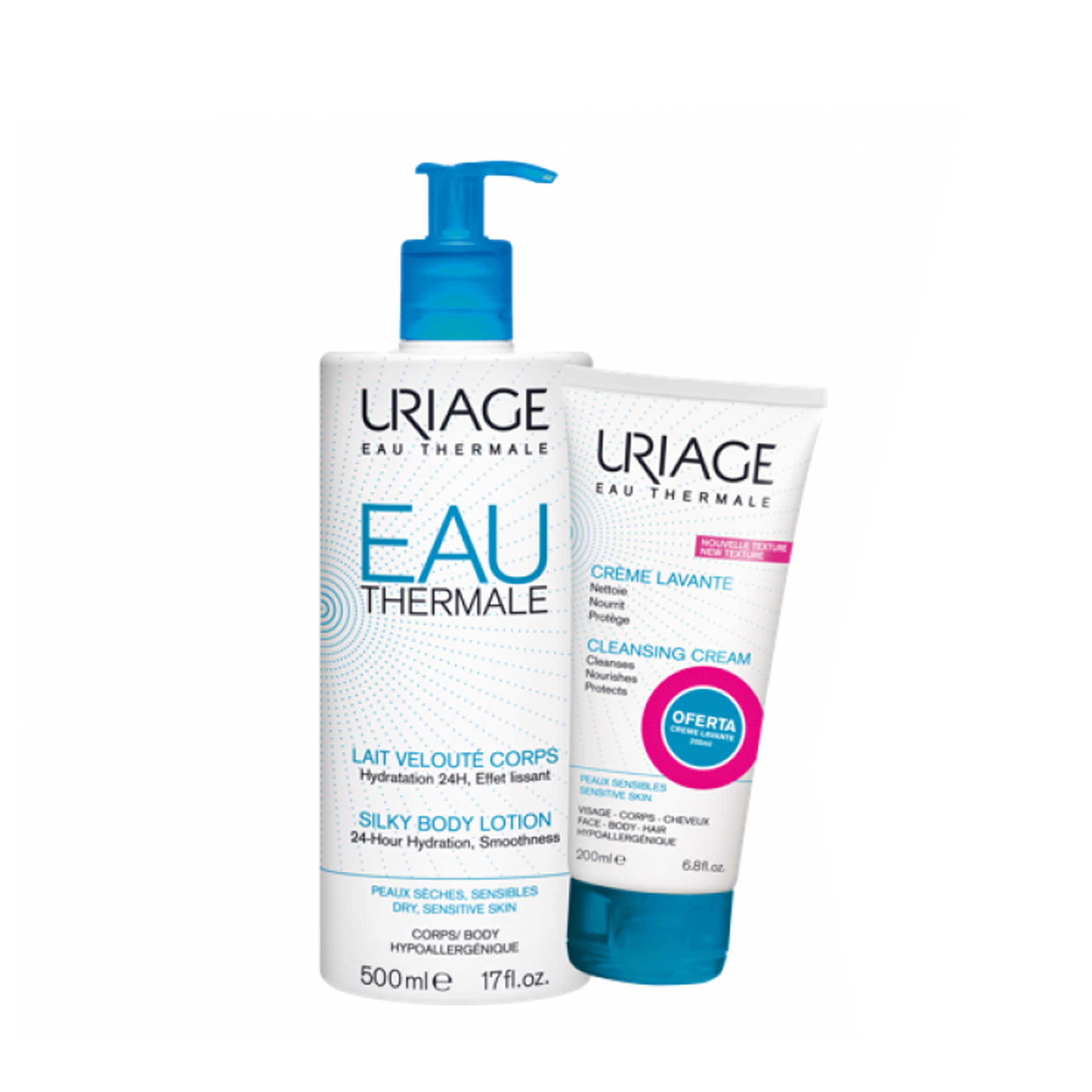 Uriage Loção Corporal 500ml + Creme Lavante 200ml