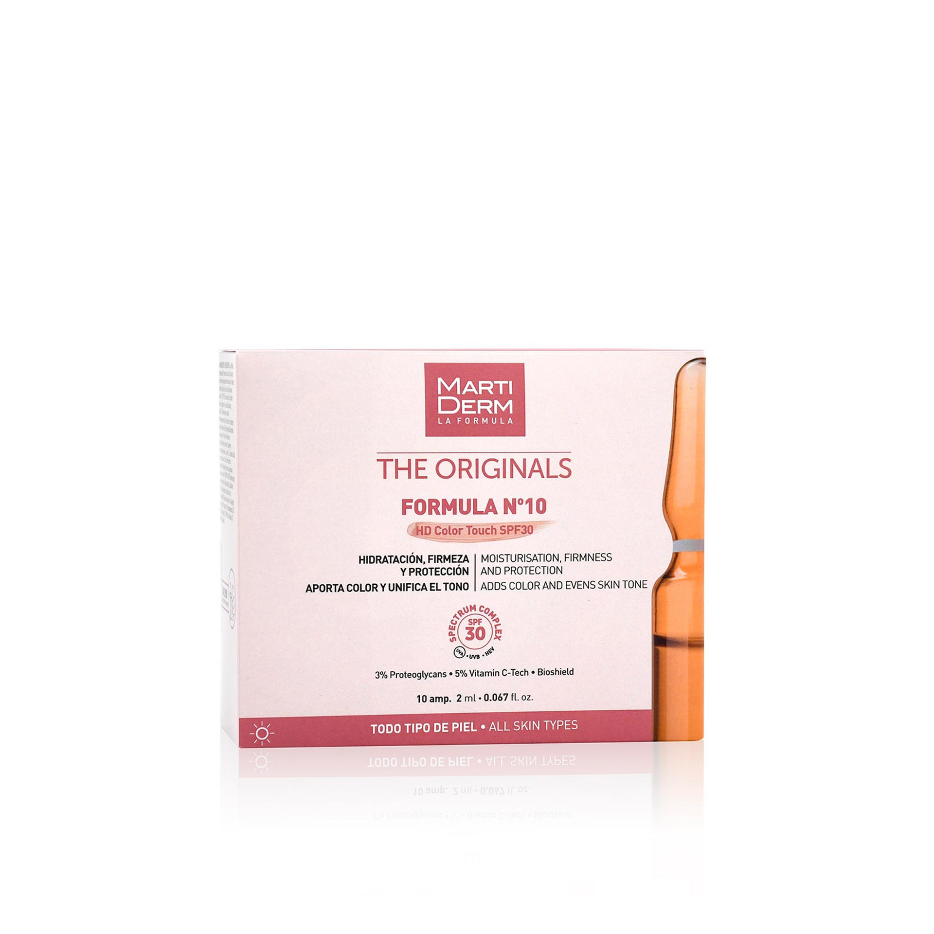 Martiderm Formula nº10 HD Color Touch SPF30 10 Ampolas