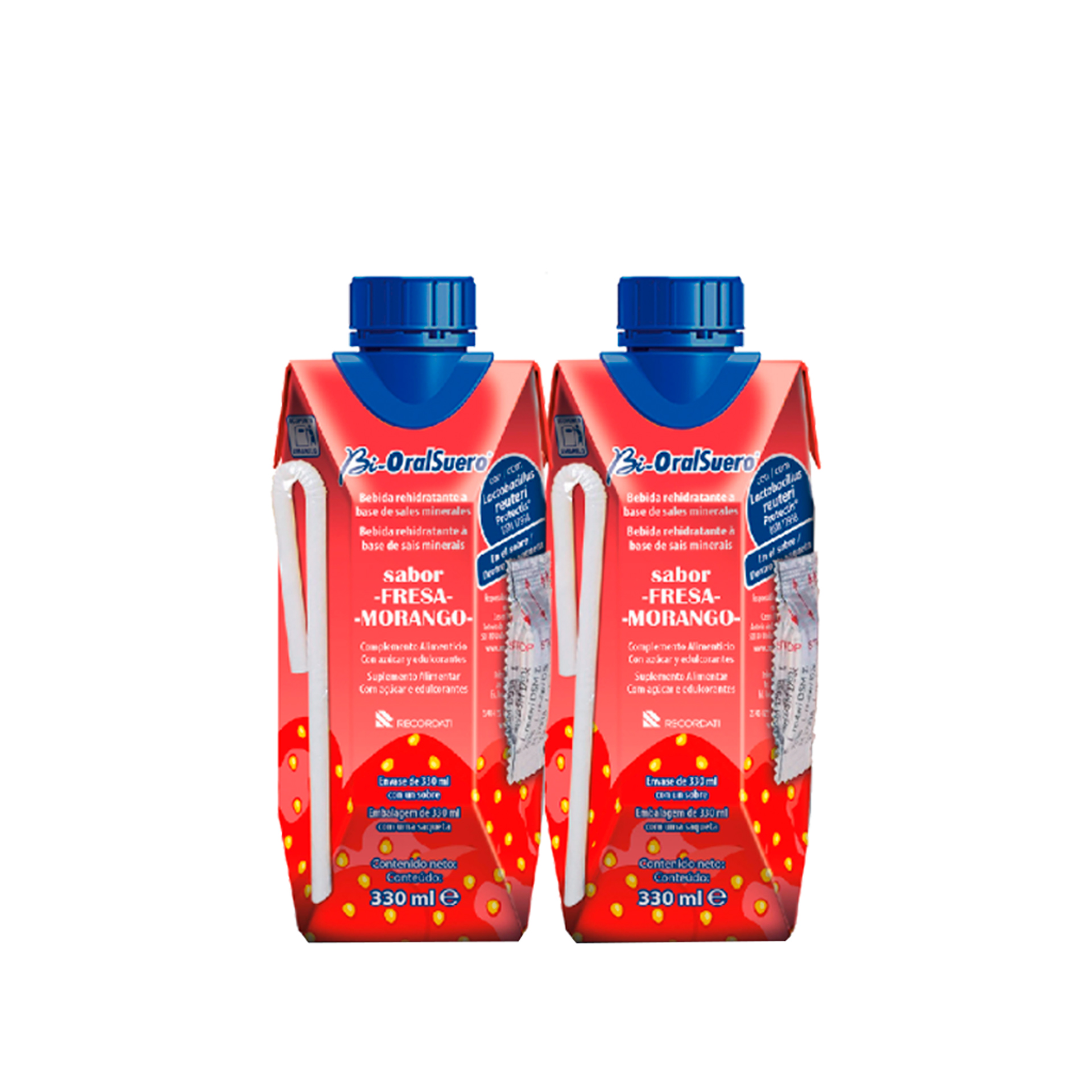 Bi-Oralsuero Solução Oral 330ml X2 Morango