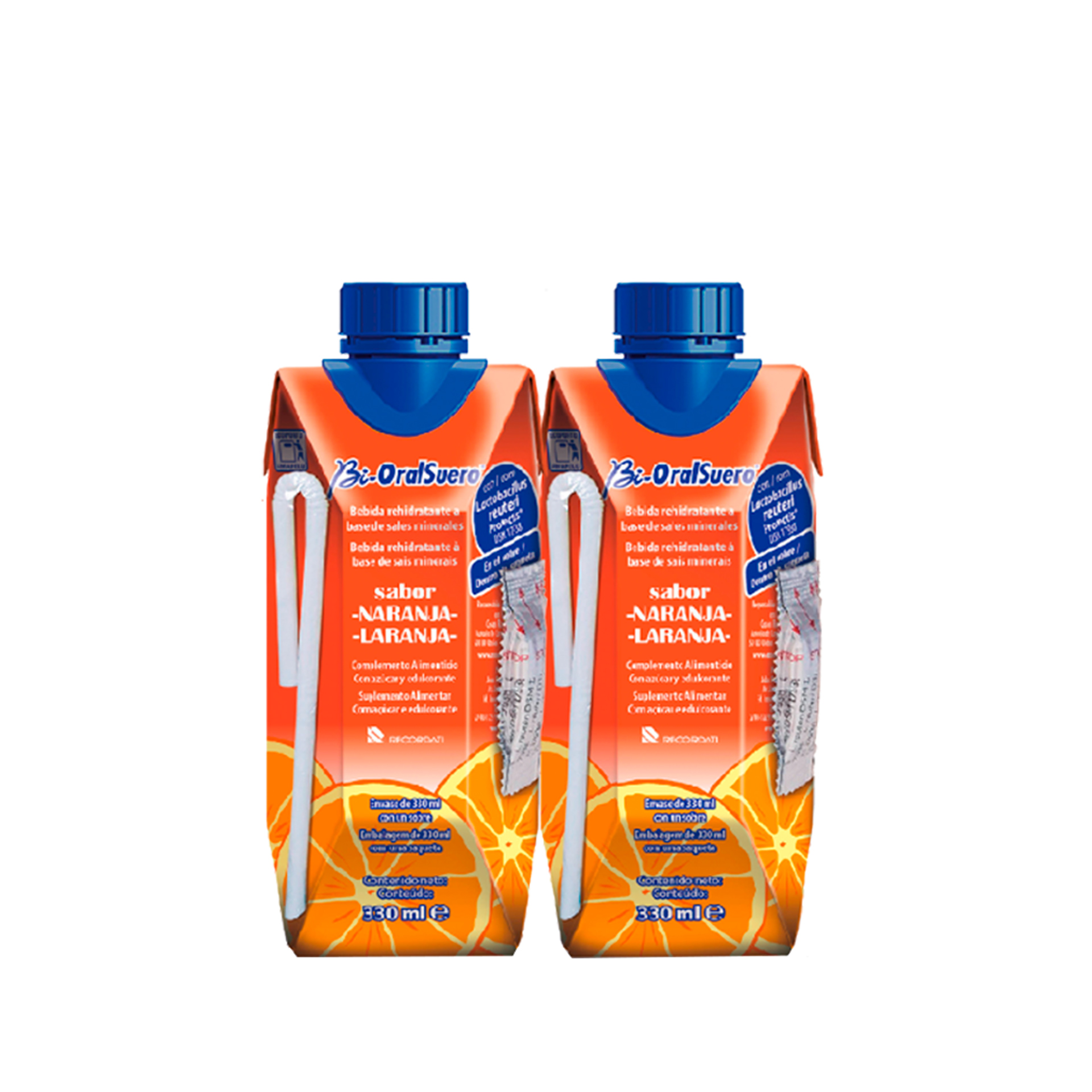 Bi-Oralsuero Solução Oral 330ml X2 Laranja