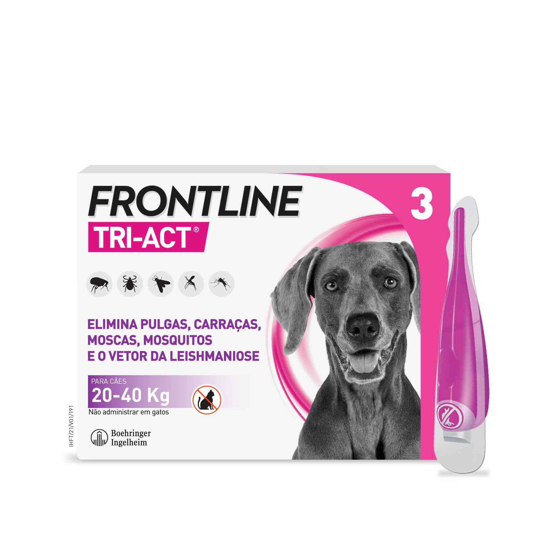 Frontline Tri-Act Cão 20-40Kg 3 Pipetas