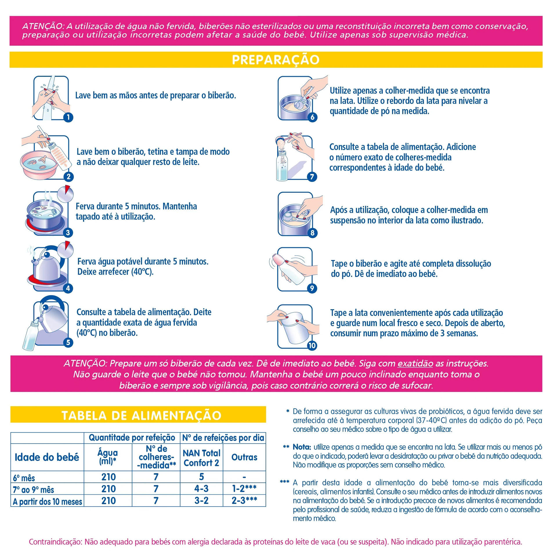 NAN Confort 2 Leite +6M 800g