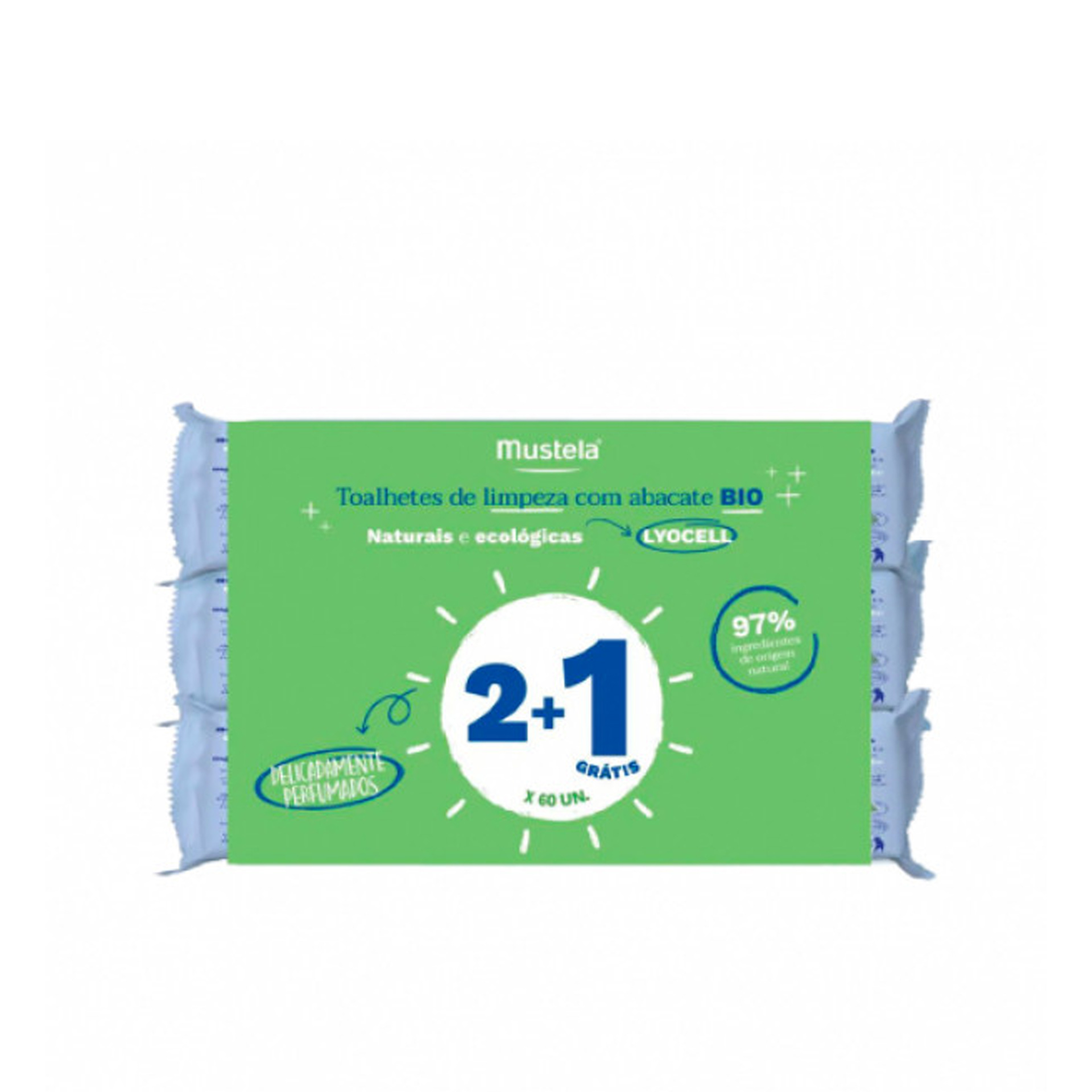 Mustela Bebé Pele Normal Toalhetes Limpeza (X60 Unidades) 2+1 Oferta