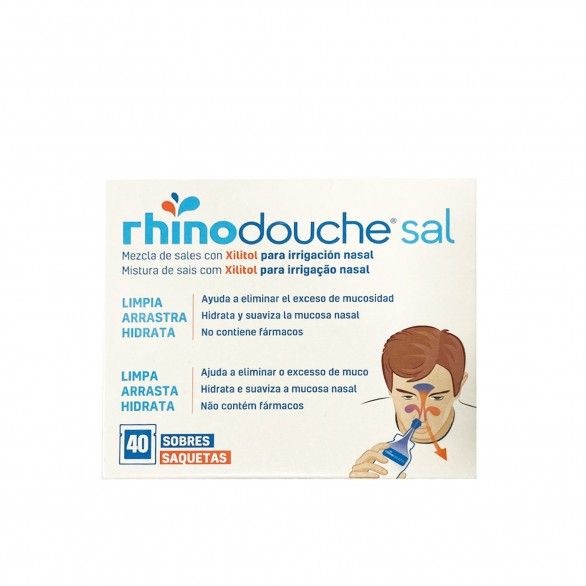 Rhinodouche Sal Saquetas Lavagem Nasal 5 gr 40 unidades