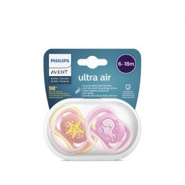 Philips Avent Pack 2 Chupetas Ultra Air Deco 6-18M 