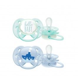 Philips Avent Pack 2 Chupetas Ultra Soft 0-6m