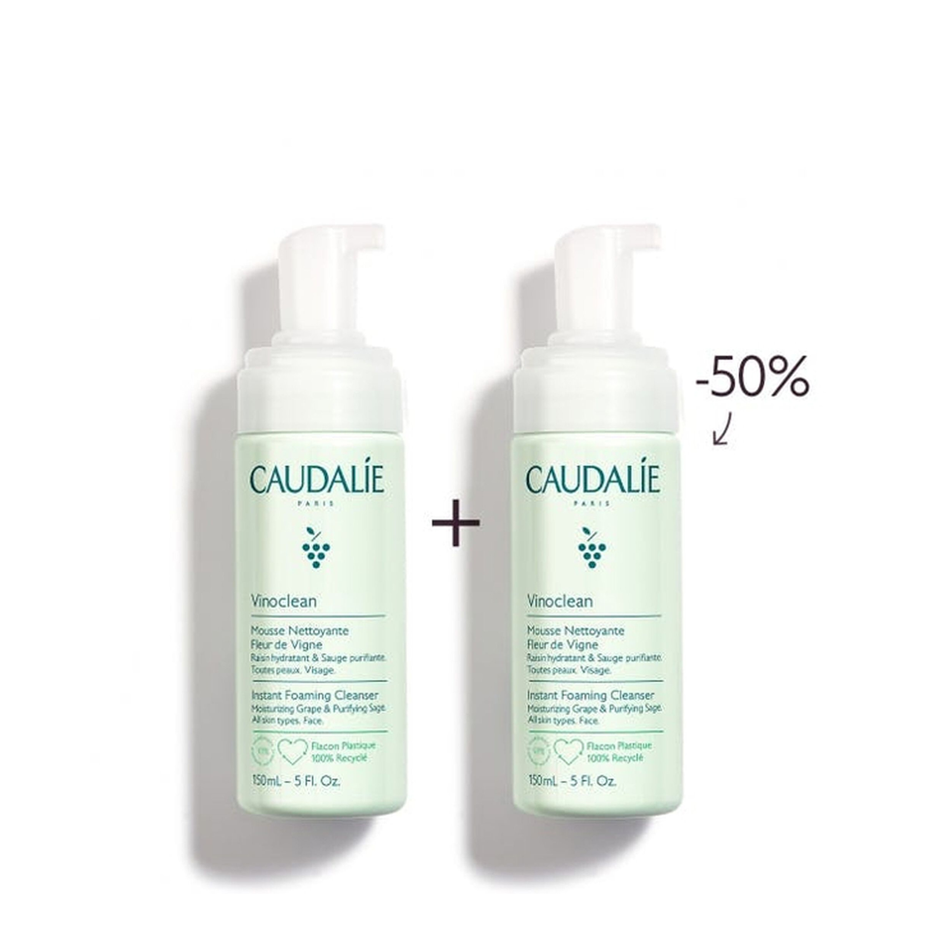 Caudalie Vinoclean Espuma de Limpeza 2x150ml