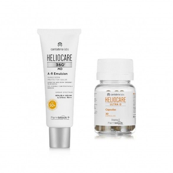 Heliocare Pack 360 A-R Emulso FPS 50+ 50ml + Ultra-D Cpsulas X30