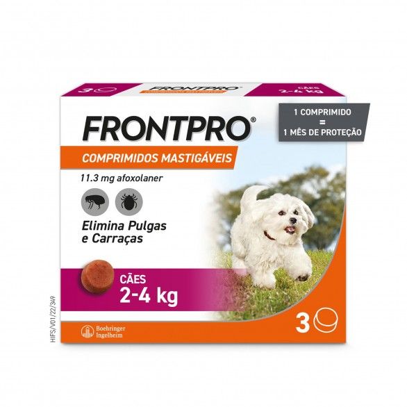 Frontpro  3 comprimidos mastigveis 2-4 Kgs