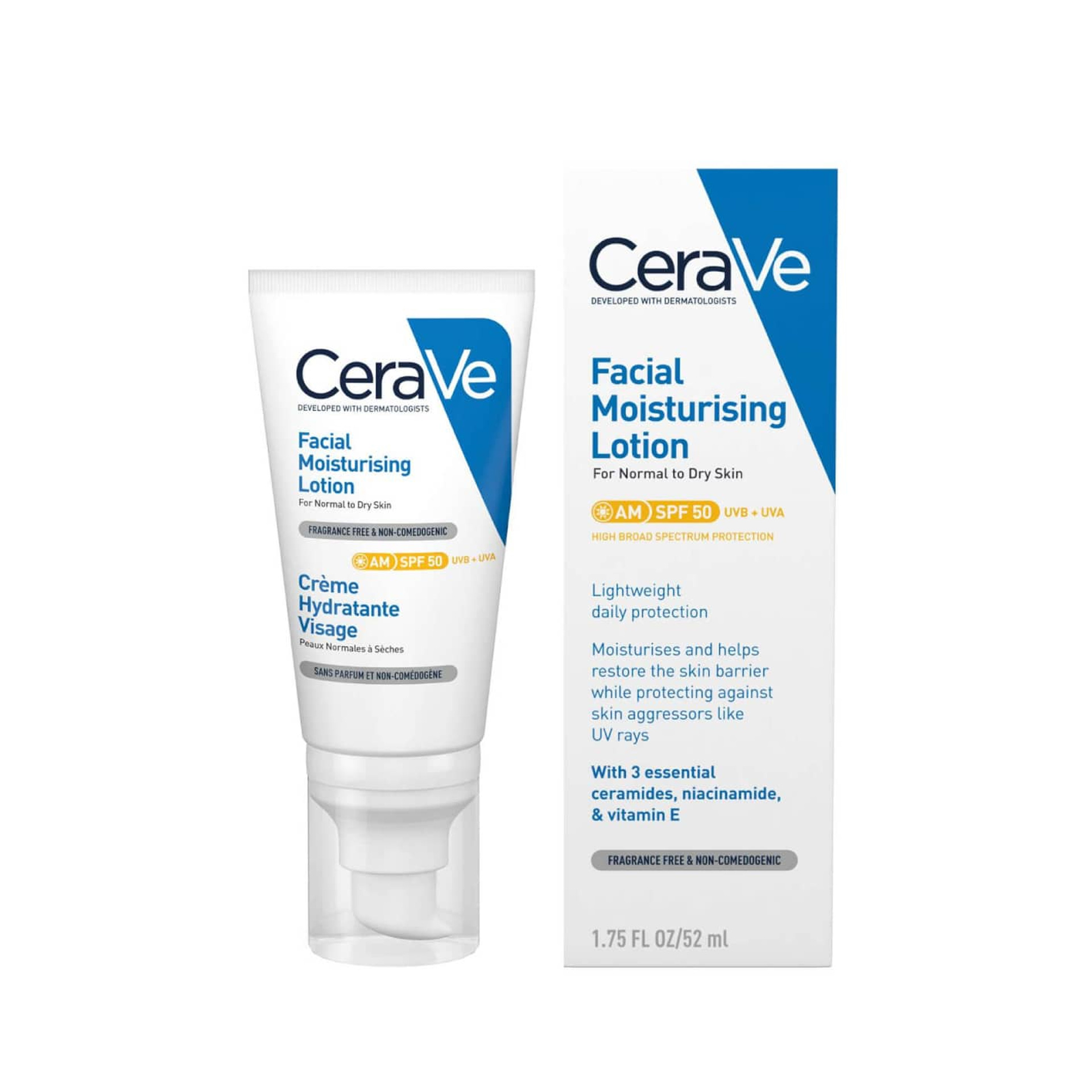 Cerave Loção Facial Hidratante FPS50 52ml