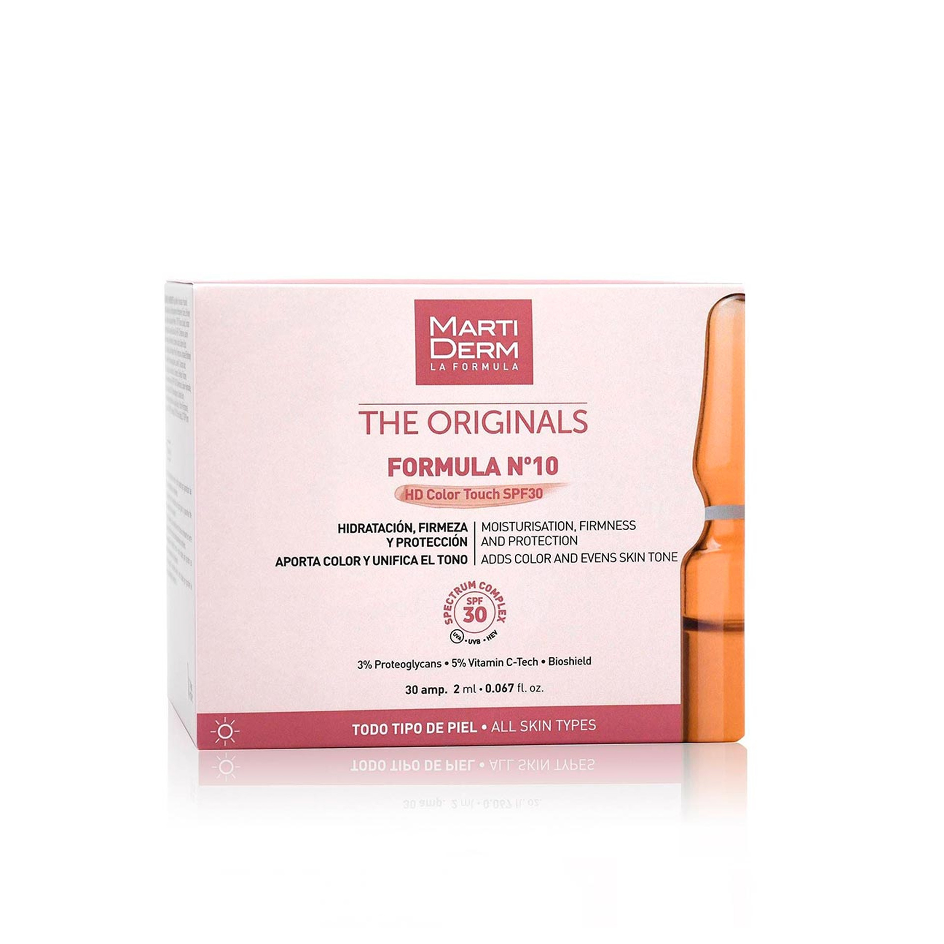 Martiderm Formula nº10 HD Color Touch SPF30 30 Ampolas
