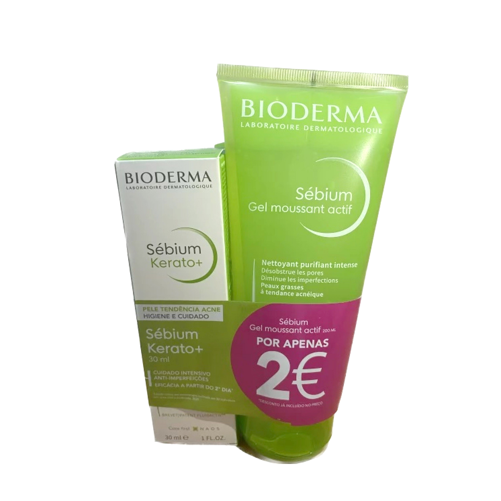 Bioderma Sébium Kerato 30 ml+Gel Moussant Actif 200 ml