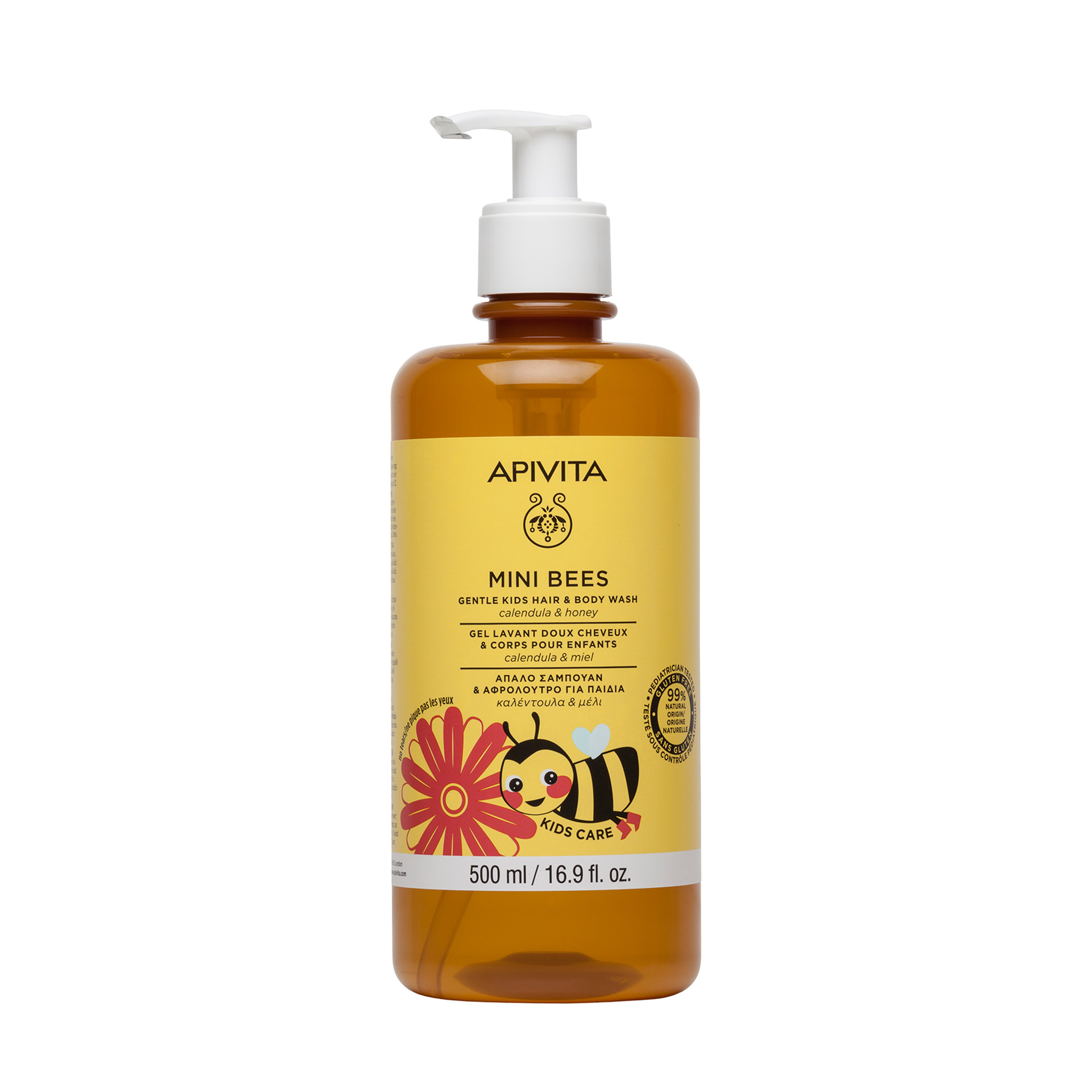 Apivita Mini Bees Gel Cabelo e Corpo Criança 500ml