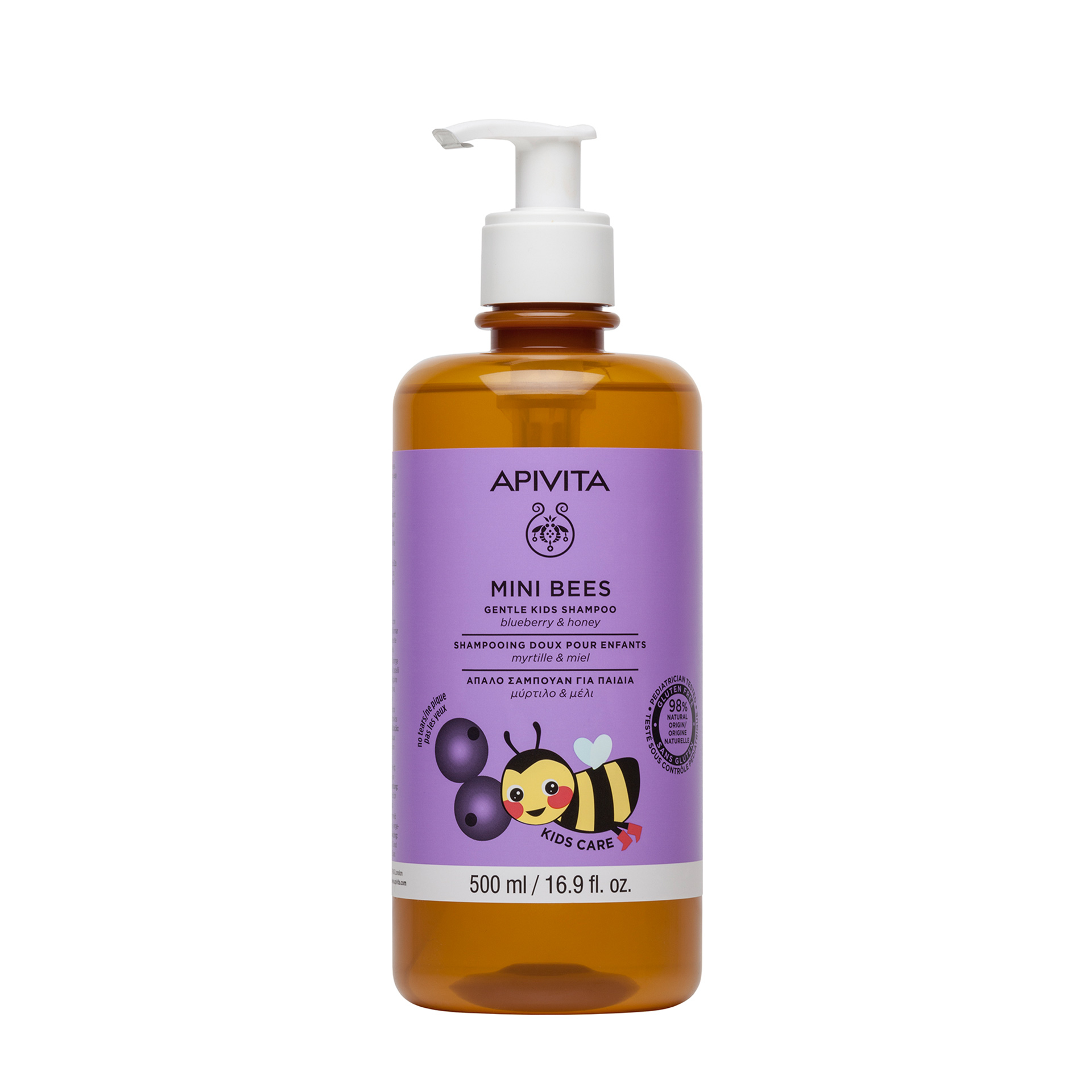 Apivita Mini Bees Champô Criança Mirtilo e Mel 500ml